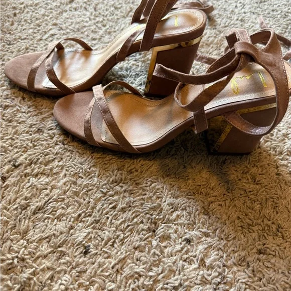 Lulu's Brown Strappy Heels - Picture 2 of 5